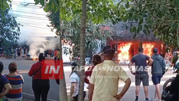 INCENDIO CONSUMIÓ LOCAL DE REPUESTOS DE MOTOCICLETAS EN CAMBYRETÁ