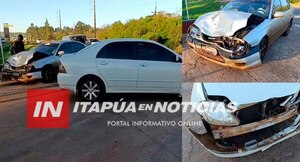 MUJER RESULTÓ HERIDA TRAS COLISIÓN FRONTAL SOBRE RUTA PY06 