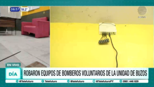 ¡Lamentable! Robaron equipos de bomberos de la unidad de Buzos