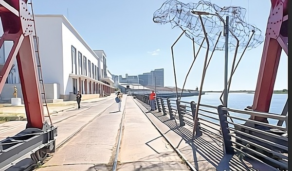 Instalaciones artísticas en Puerto de Asunción con arte y memoria