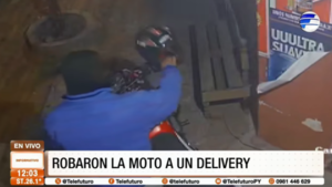 Así robaron la moto de un delivery en Fernando de la Mora