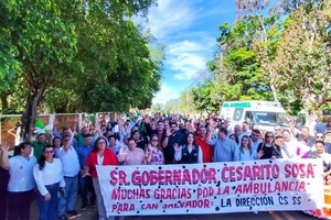 Se realizó ayer la entrega de la nueva ambulancia en San Salvador