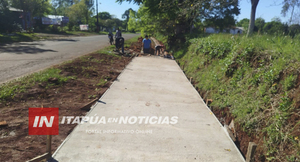 LA MUNICIPALIDAD DE NUEVA ALBORADA AVANZA CON LA CONSTRUCCIÓN DE VEREDAS