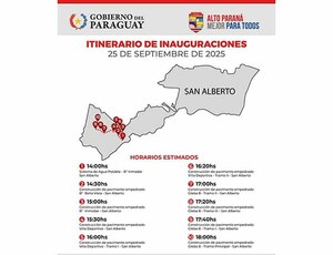 Gobernador inaugurará mañana importantes obras en San Alberto | DIARIO PRIMERA PLANA