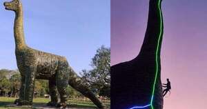 La Nación / Preparan estatua de dinosaurio de 18 metros de alto en Pirayú