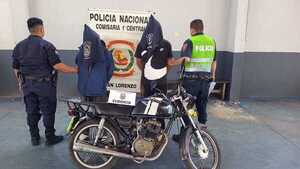 Aprehenden a dos personas después de un intento de robo de motocicleta - San Lorenzo Hoy