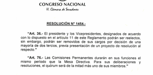 Para cambiar mesa directiva del Senado se necesitan dos tercios, es decir 30 votos