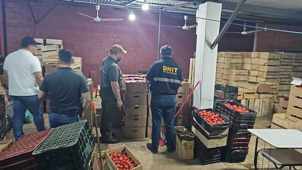Decomisan de una vivienda en Ñemby 640 cajas de tomates