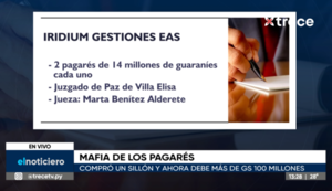 Mafia de los pagarés: compró un sillón y debe más de 100 millones de guaraníes - trece