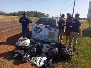 INTERCEPTARON VEHÍCULO QUE TRANSPORTABA MARIHUANA EN LA PAZ 