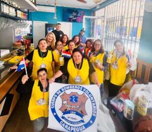 Paraguayos en España realizan colecta para bomberos de Carapeguá - Nacionales - ABC Color