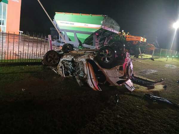 APARATOSO VUELCO DEJÓ UN HERIDO EN OBLIGADO 