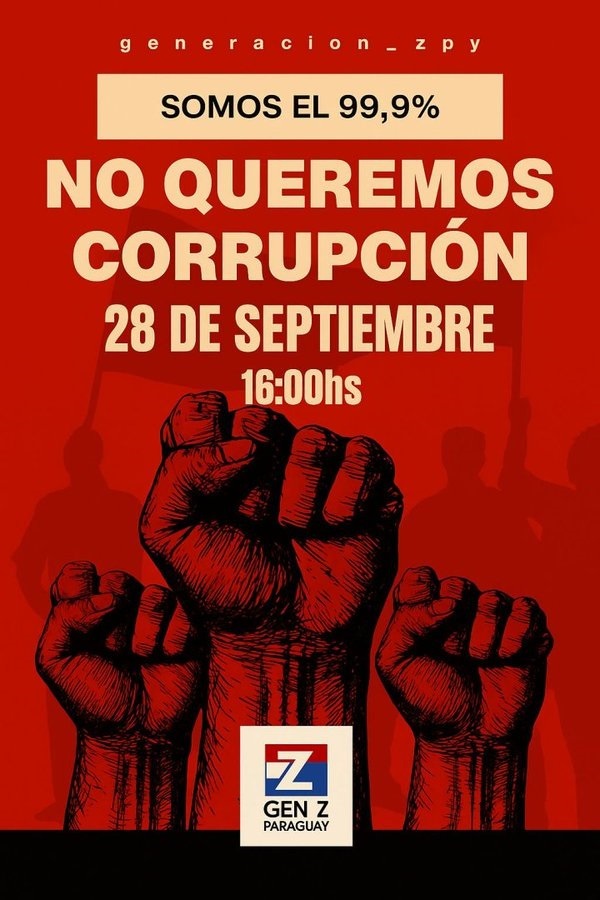 Hoy es la marcha de Generación Z en Asunción