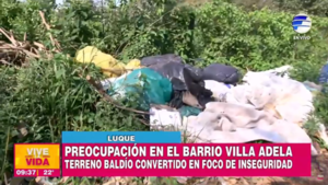 Terreno baldío en Luque se convierte en peligroso punto de acumulación de basura e inseguridad