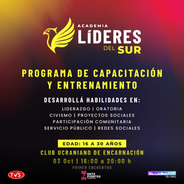 ACADEMIA DE LÍDERES DEL SUR: UN ESPACIO PARA FORMAR JÓVENES LÍDERES EN ENCARNACIÓN - «TVS DIGITAL»