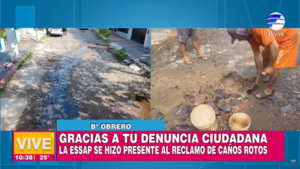 Tras reiterada denuncia vecinal, reparan las cañerías rotas en Barrio Obrero