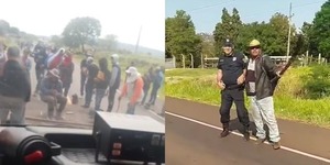 Protesta en Ybyrarobaná: campesinos bloquean ruta y retienen ambulancia - ADN Digital