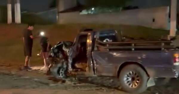 La Nación / Choque deja un herido y daños materiales en Capiatá