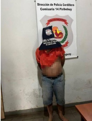 Un aprehendido por caso de asesinato con arma blanca en Piribebuy