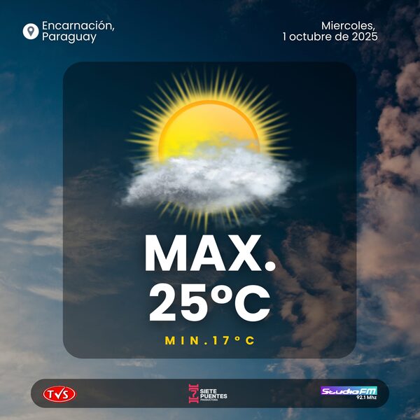 METEOROLOGÍA: LLUVIAS Y TORMENTAS ACECHAN A PARAGUAY ESTE MIÉRCOLES - «TVS DIGITAL»