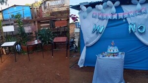 Mamá organizó su baby shower, pero casi nadie asistió