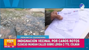 Sajonia: Indignación vecinal por caños rotos, cloacas inundan calles