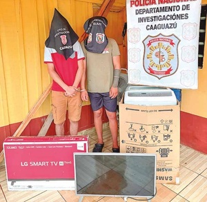 Policía recupera electrodomésticos robados en Caaguazú