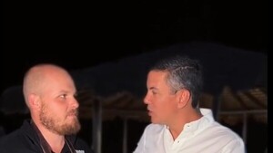 Video: Santiago Peña comía asado mientras jóvenes intentaban recuperar su libertad