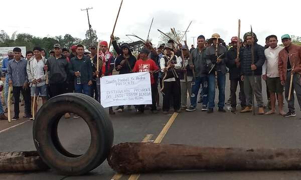 Sigue movilización de comunidades indígenas en San Pedro y Canindeyú  - Nacionales - ABC Color