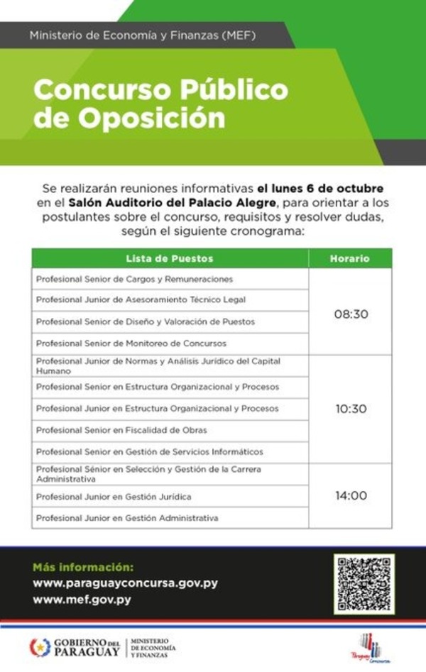 El MEF abre concurso para incorporar 30 profesionales a la Función Pública - ADN Digital