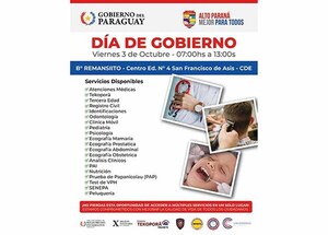 «Día de Gobierno» llega a Remansito de CDE con servicios gratuitos para familias de Alto Paraná | DIARIO PRIMERA PLANA