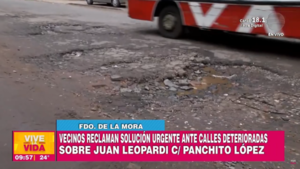 Vecinos reclaman solución urgente ante calles deterioradas