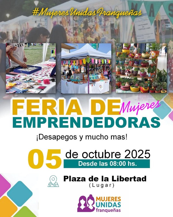 Presidente Franco: Feria reunirá a 150 mujeres emprendedoras en la Plaza de la Libertad - ADN Digital