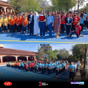 INAUGURAN CANCHA DEPORTIVA EN LA ESCUELA BÁSICA N° 7615 ANTONIO PRÓVOLO CON APOYO DE LA FUNDACIÓN CARLOS Y MIRIAM E.H. - «TVS DIGITAL»