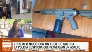 Tres hombres fueron detenidos con fusil de guerra en Lambaré
