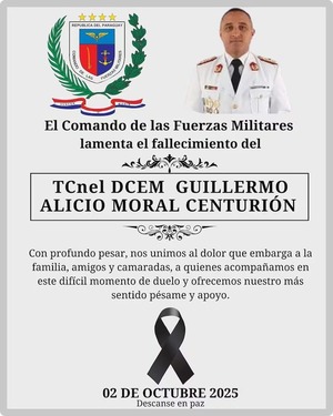 Ministerio Público repudia el asesinato del Tte. Cnel. Guillermo Moral, estudiante de derecho de la UNA