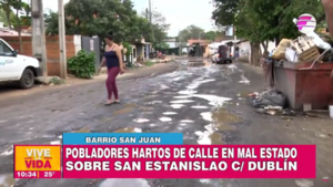 Barrio San Juan de Asunción: Pobladores hartos de calles en mal estado