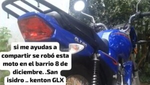 Trabajador contó que dos veces ya le robaron su moto