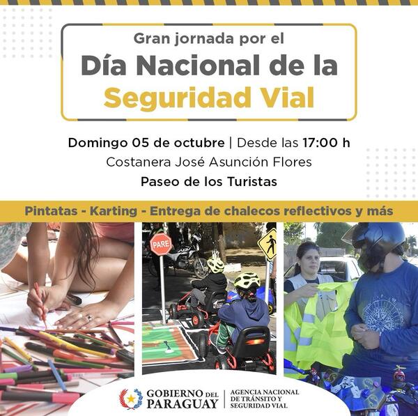 Día Nacional de la Seguridad Vial este domingo en la Costanera