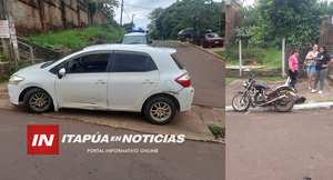 ACCIDENTE DE TRÁNSITO EN ENCARNACIÓN DEJA UN MOTOCICLISTA HERIDO