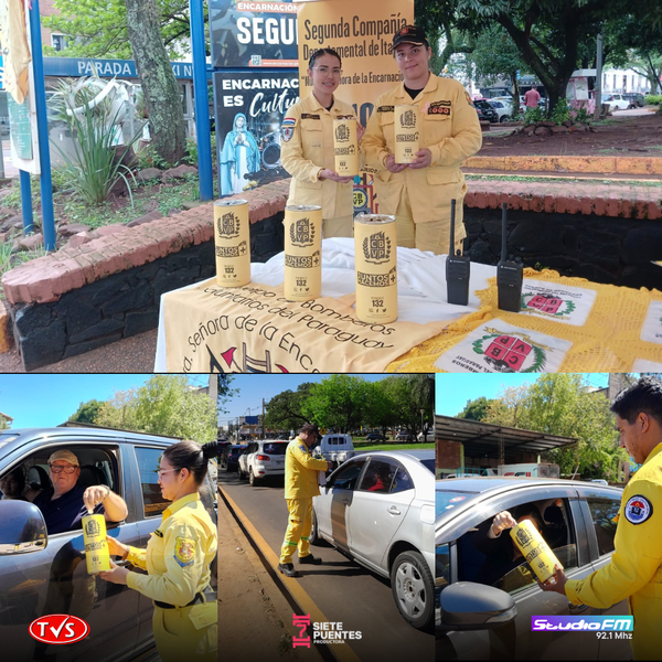BOMBEROS VOLUNTARIOS INICIAN COLECTA ANUAL EN SU 47º ANIVERSARIO ENCARNACIÓN - «TVS DIGITAL»