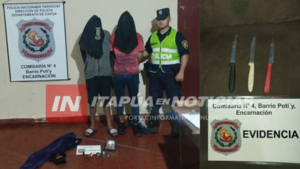DOS SUJETOS FUERON APREHENDIDOS TRAS INTENTO DE HURTO EN ENCARNACIÓN