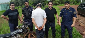 APREHENDEN A SUJETO CON MOTOCICLETA HURTADA EN ENCARNACIÓN