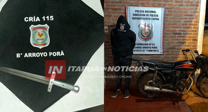 CAPTURAN A SOSPECHOSO TRAS ROBO DE UNA MOTOCICLETA A UN MENOR