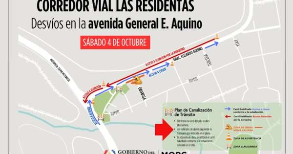 Diario HOY | Desvíos en el tránsito vehicular en Luque este sábado y mañana