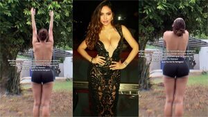 Popular / (VIDEO) ¡Modelo salió a hacer topless bajo la lluvia!