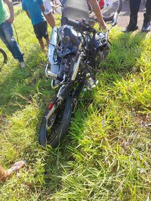 Grave accidente de motocicletas en Horqueta deja a un suboficial herido de gravedad - Concepción al Día