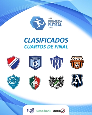 Están los clasificados a cuartos de la categoría Primera de futsal
