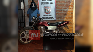 APREHENDIDO EN CAMBYRETÁ TRAS PERSECUCIÓN POLICIAL