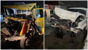 Choque frontal entre camioneta y camión deja dos heridos en Ñemby - Portal Digital Cáritas Universidad Católica